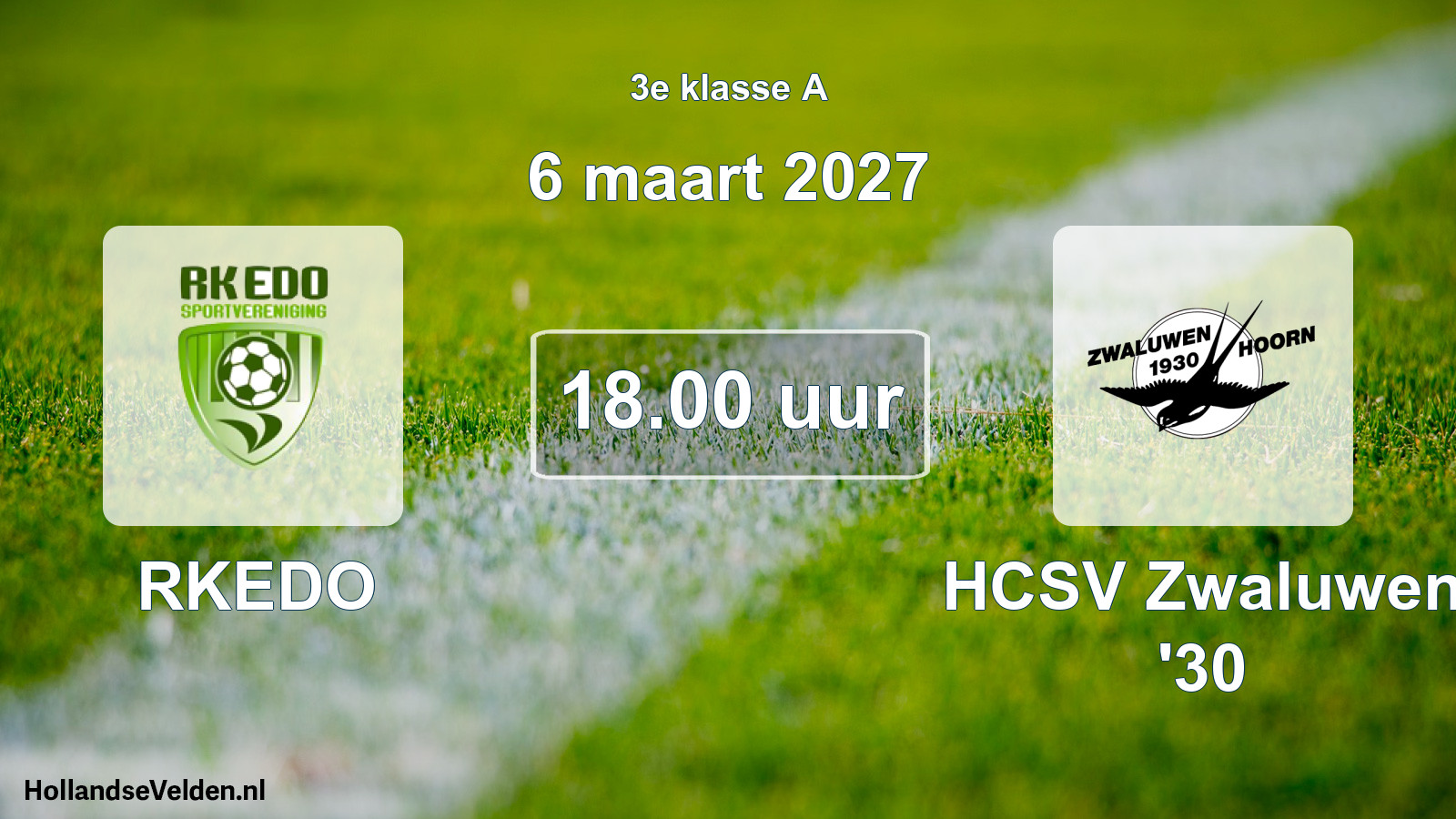 Geplande wedstrijd: RKEDO - HCSV Zwaluwen '30 (6 maart 2027)