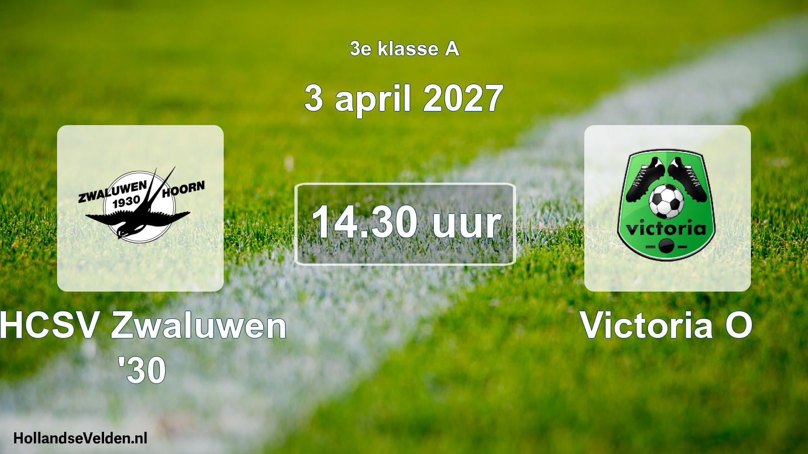 Geplande wedstrijd: HCSV Zwaluwen '30 - Victoria O (3 april 2027)