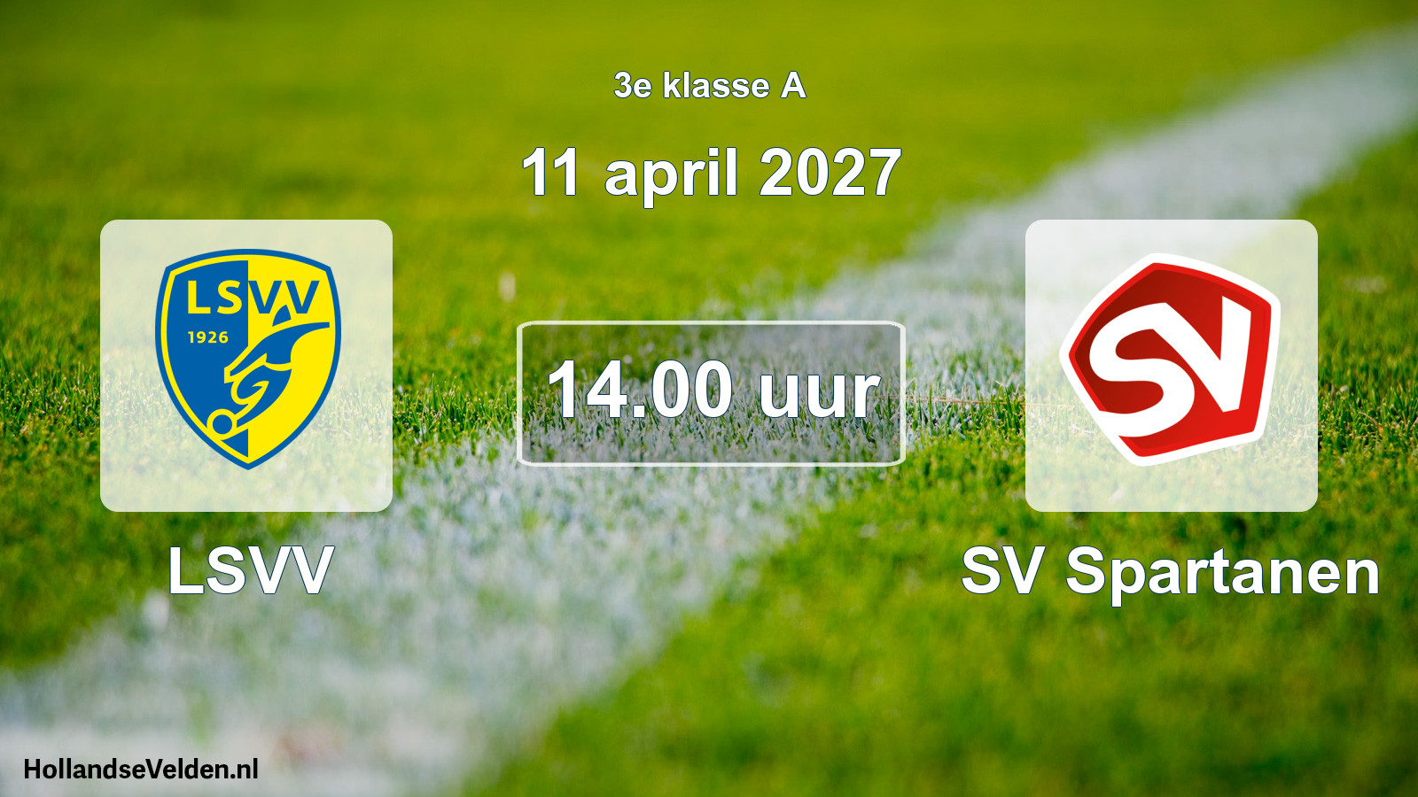 Geplande wedstrijd: LSVV - SV Spartanen (11 april 2027)