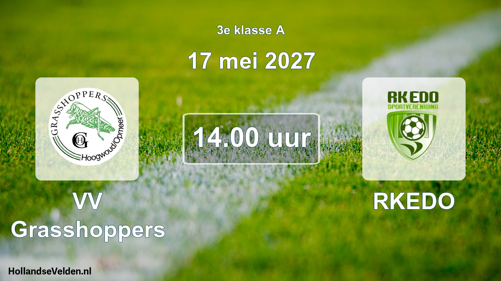 Geplande wedstrijd: VV Grasshoppers - RKEDO (17 mei 2027)