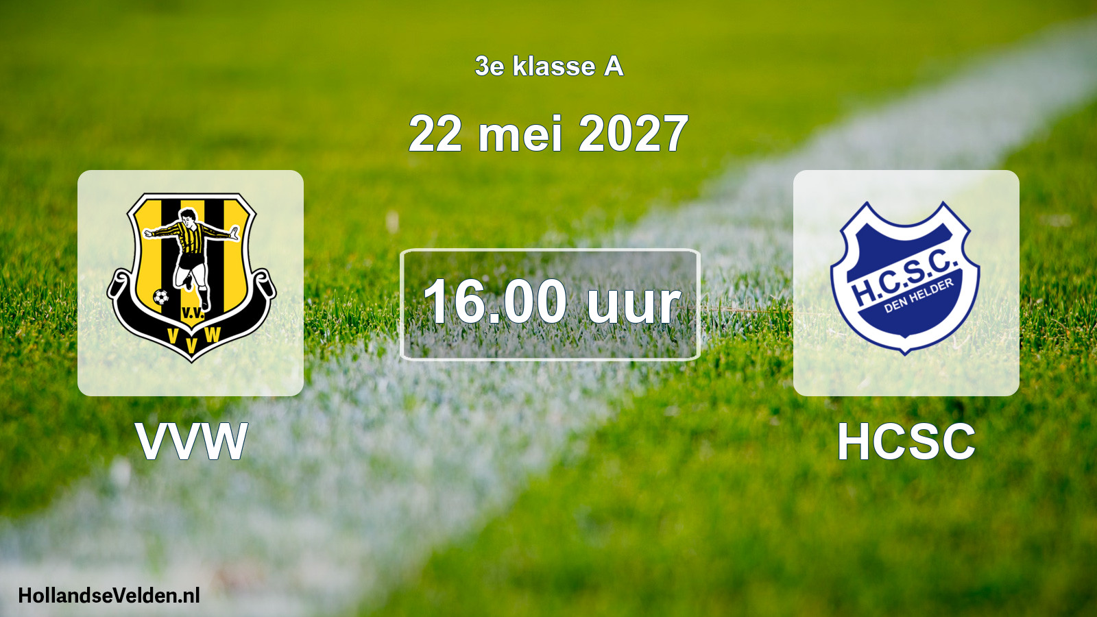 Geplande wedstrijd: VVW - HCSC (22 mei 2027)