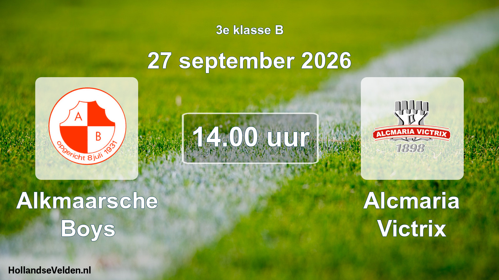 Scheduled Match: Alkmaarsche Boys - Alcmaria Victrix (27 September 2026)