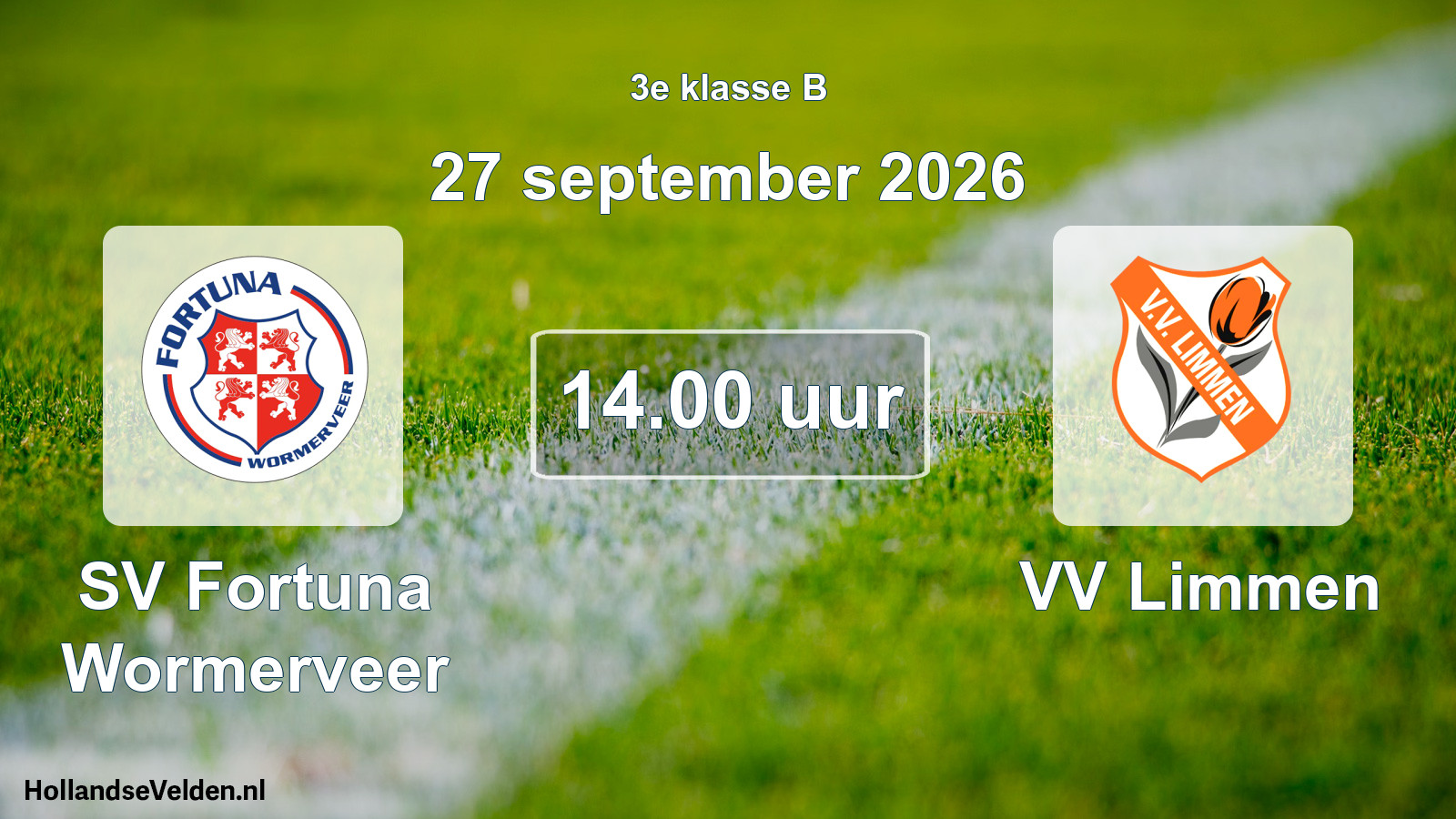 Geplande wedstrijd: SV Fortuna Wormerveer - VV Limmen (27 september 2026)