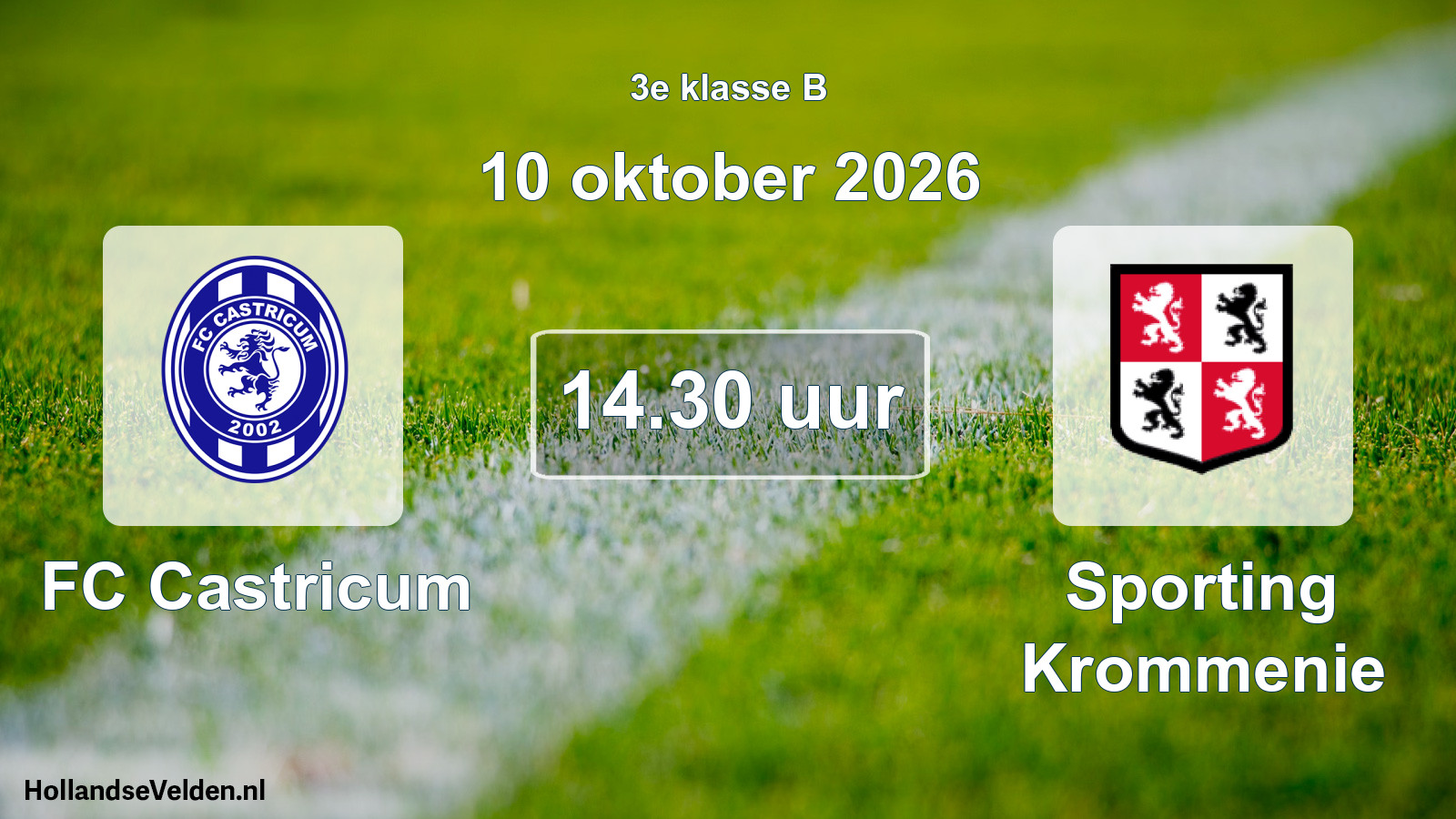 Scheduled Match: FC Castricum - Sporting Krommenie (10 October 2026)