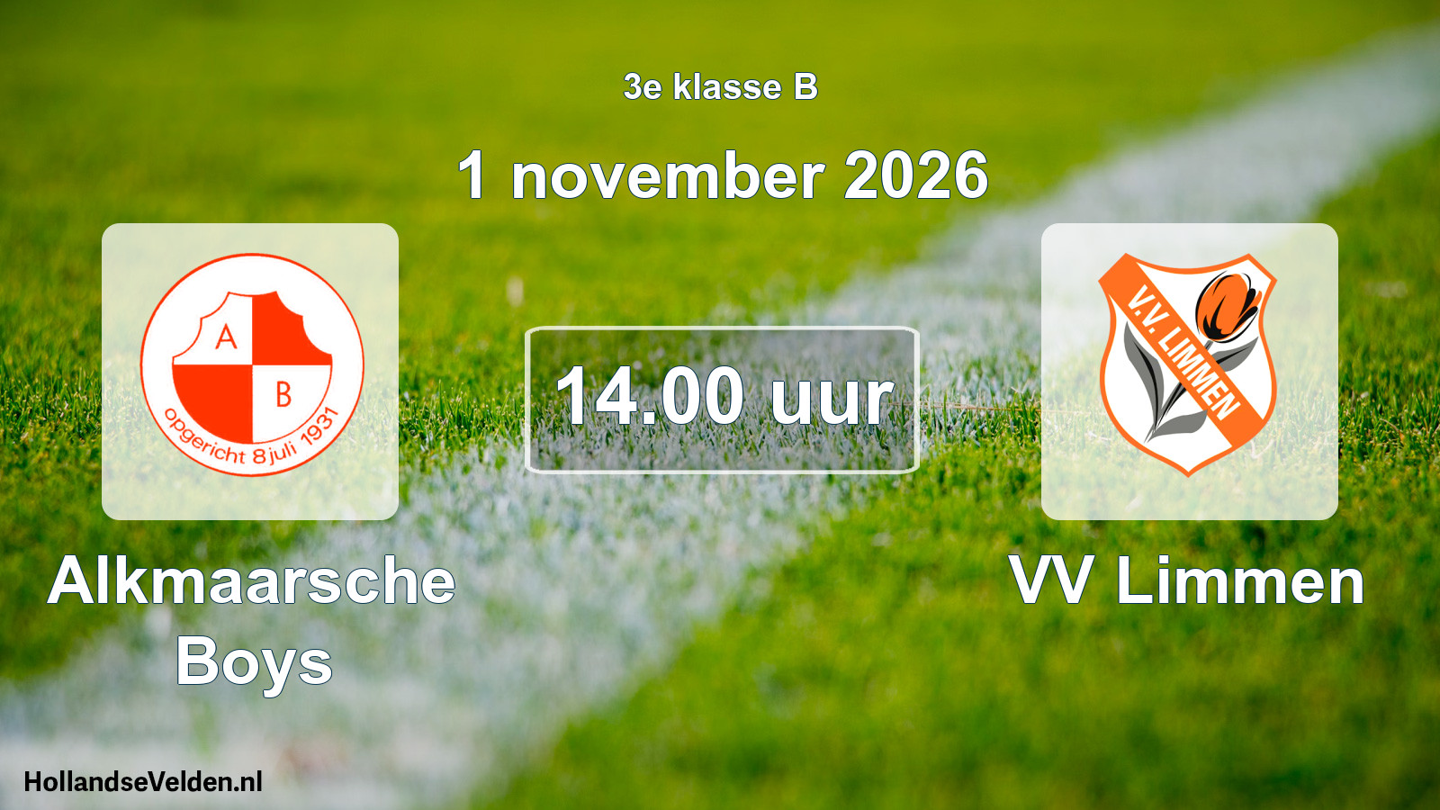 Geplande wedstrijd: Alkmaarsche Boys - VV Limmen (1 november 2026)