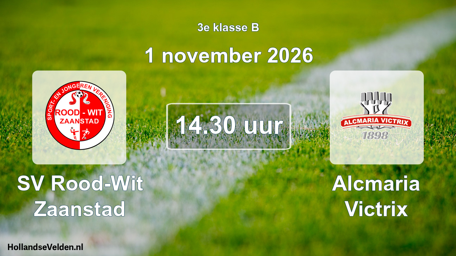 Scheduled Match: SV Rood-Wit Zaanstad - Alcmaria Victrix (1 November 2026)