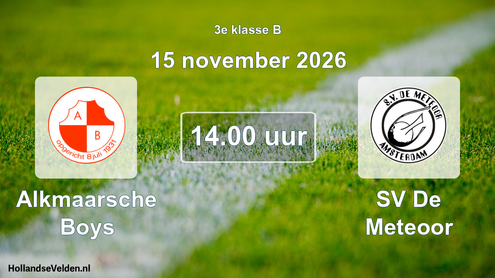 Geplande wedstrijd: Alkmaarsche Boys - SV De Meteoor (15 november 2026)