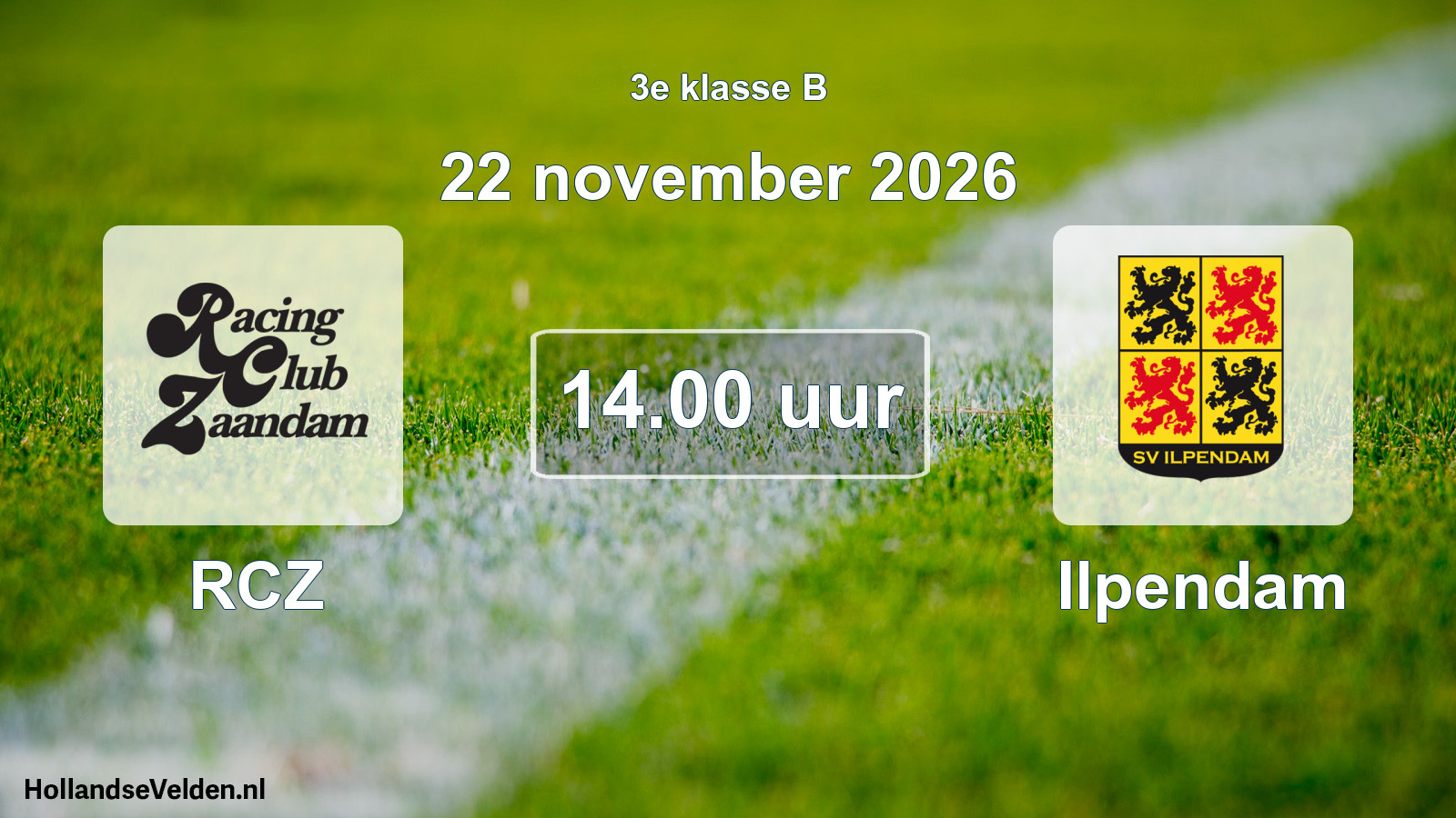 Geplande wedstrijd: RCZ - Ilpendam (22 november 2026)