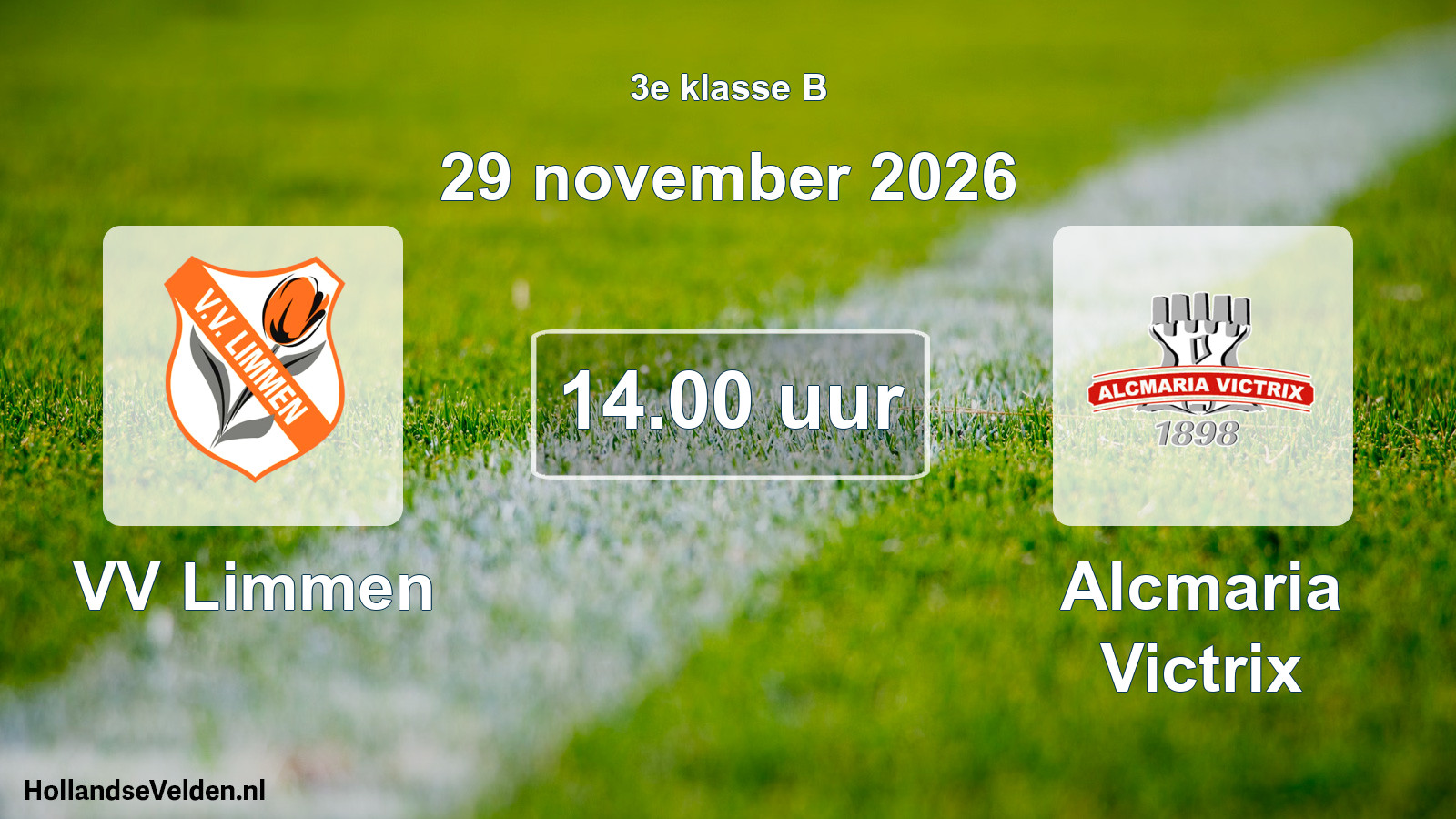 Geplande wedstrijd: VV Limmen - Alcmaria Victrix (29 november 2026)
