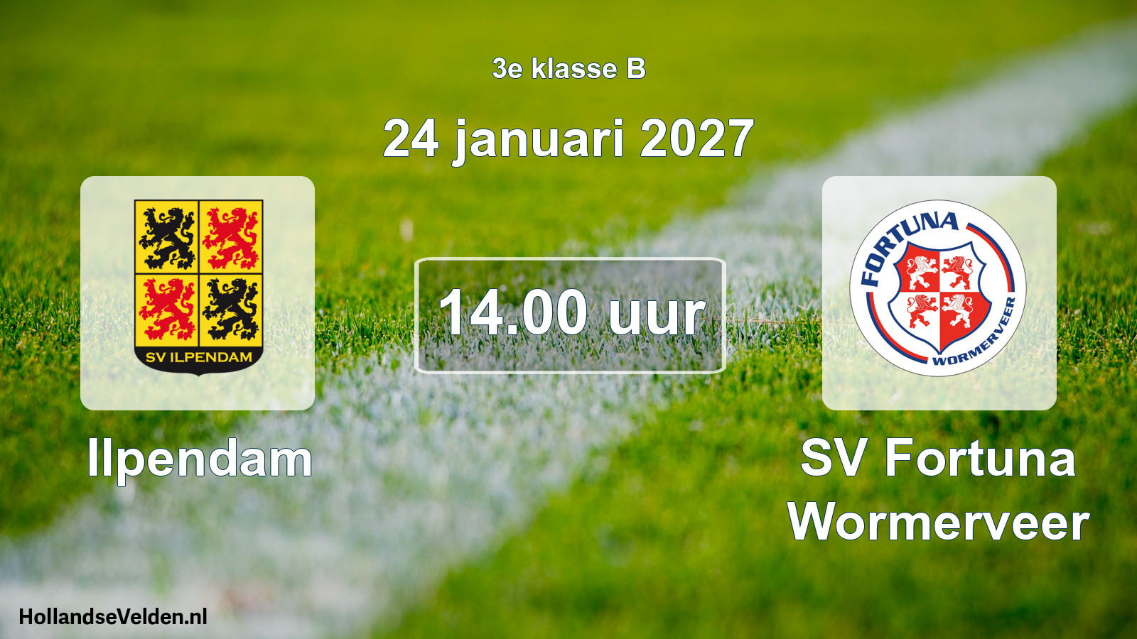 Geplande wedstrijd: Ilpendam - SV Fortuna Wormerveer (24 januari 2027)