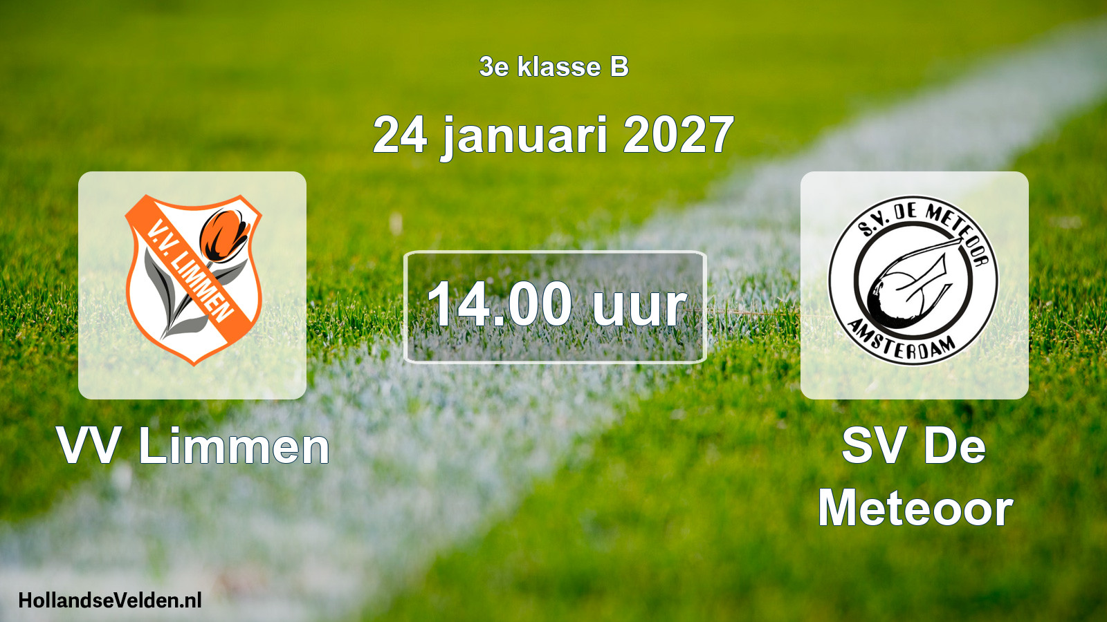 Geplande wedstrijd: VV Limmen - SV De Meteoor (24 januari 2027)
