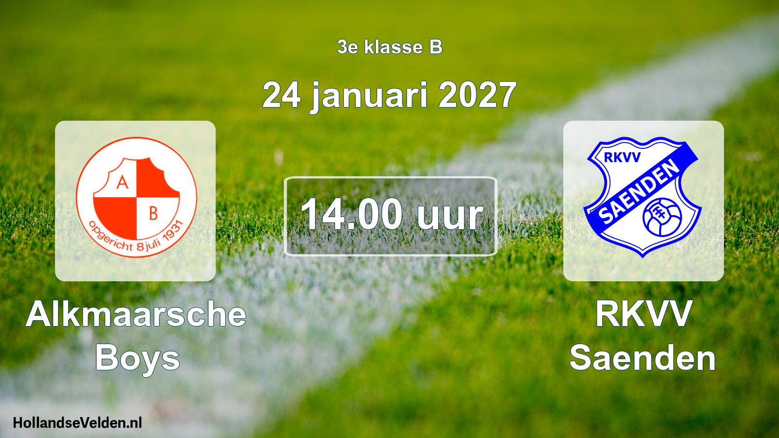 Geplande wedstrijd: Alkmaarsche Boys - RKVV Saenden (24 januari 2027)