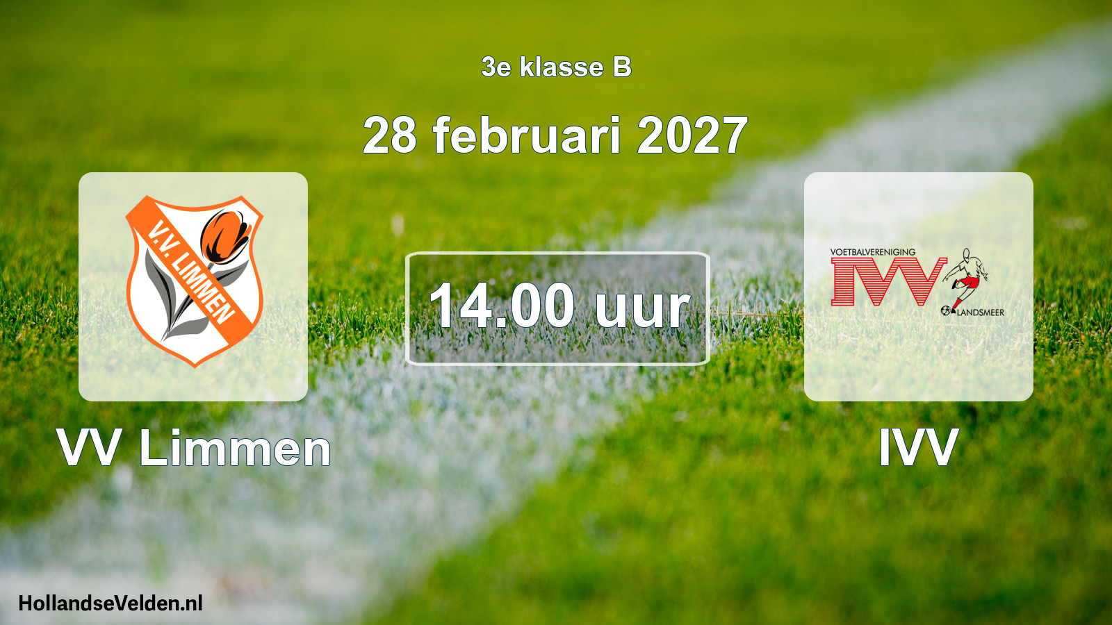 Geplande wedstrijd: VV Limmen - IVV (28 februari 2027)