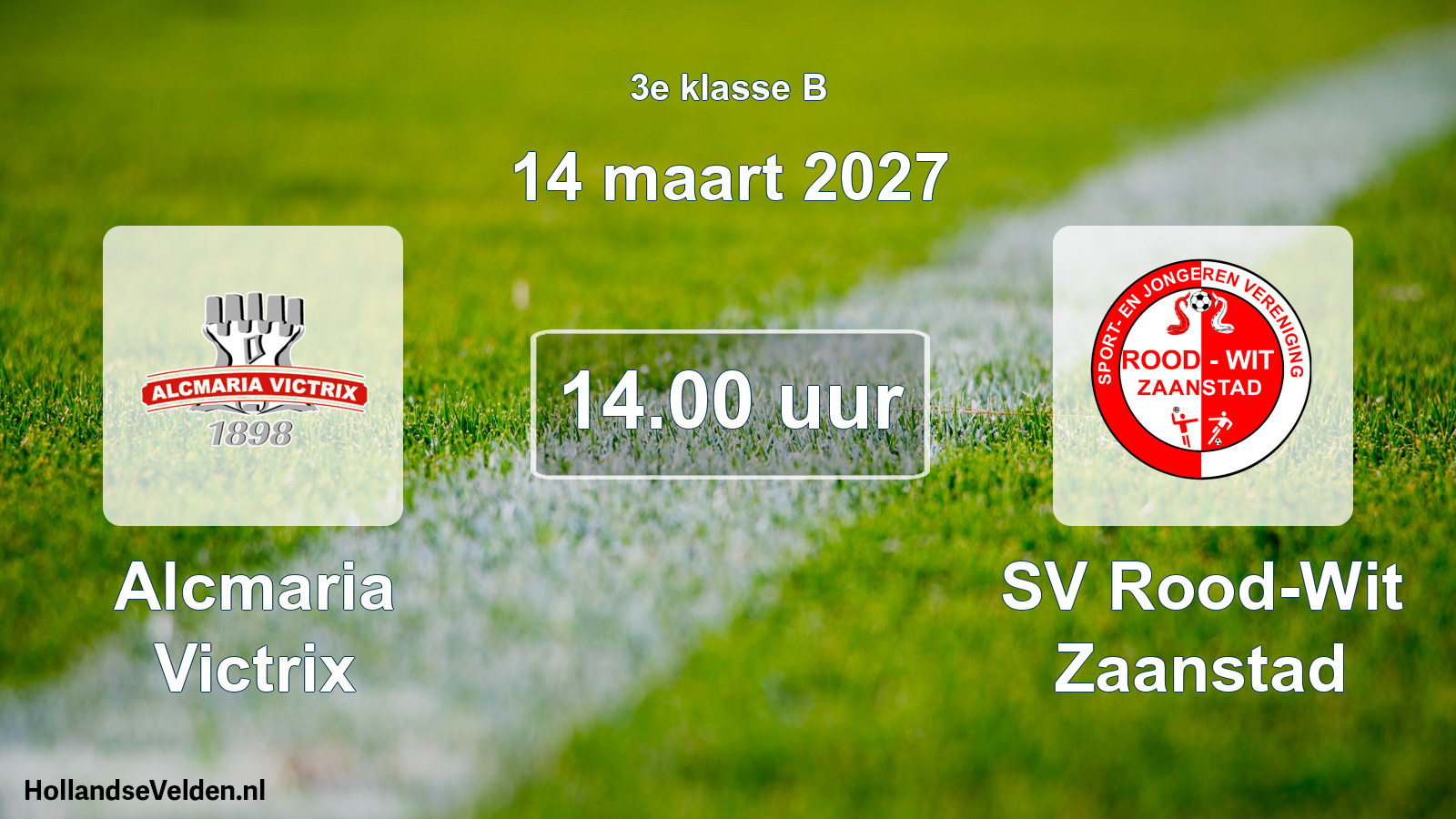 Geplande wedstrijd: Alcmaria Victrix - SV Rood-Wit Zaanstad (14 maart 2027)