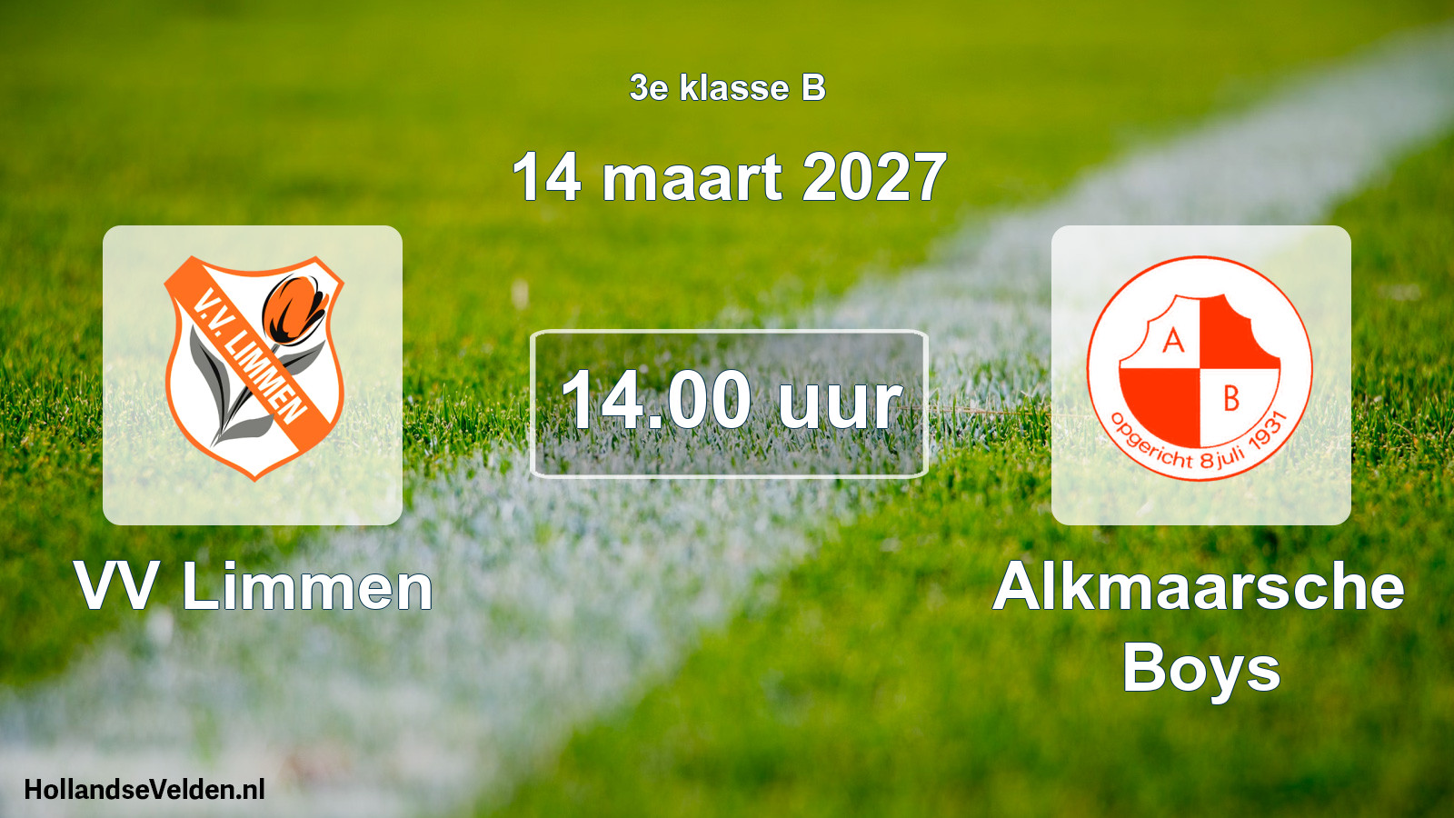Geplande wedstrijd: VV Limmen - Alkmaarsche Boys (14 maart 2027)