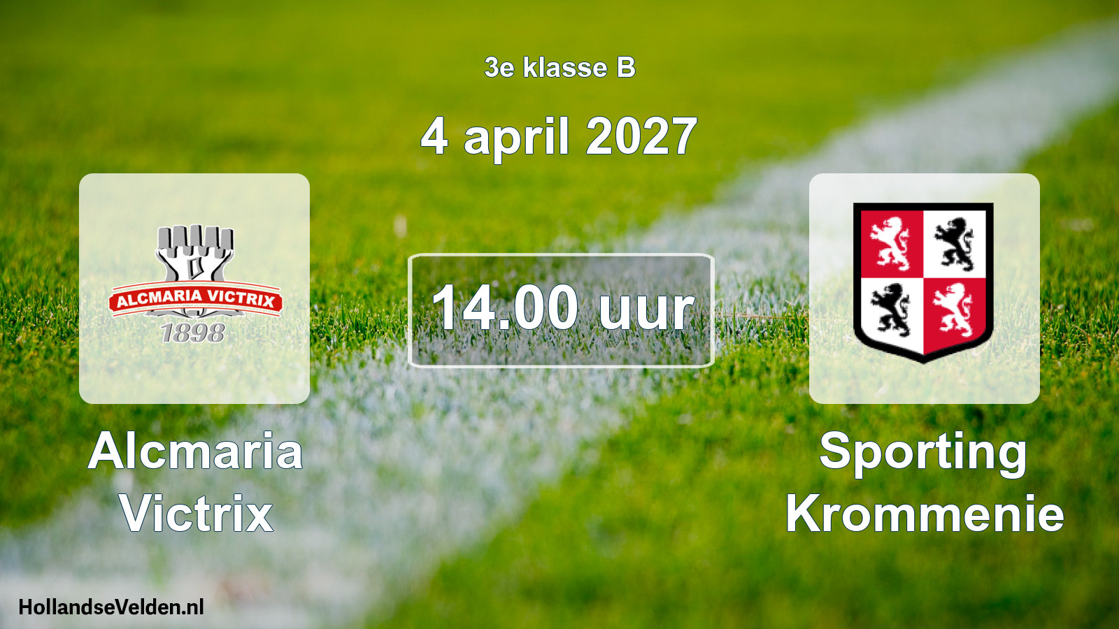 Geplande wedstrijd: Alcmaria Victrix - Sporting Krommenie (4 april 2027)