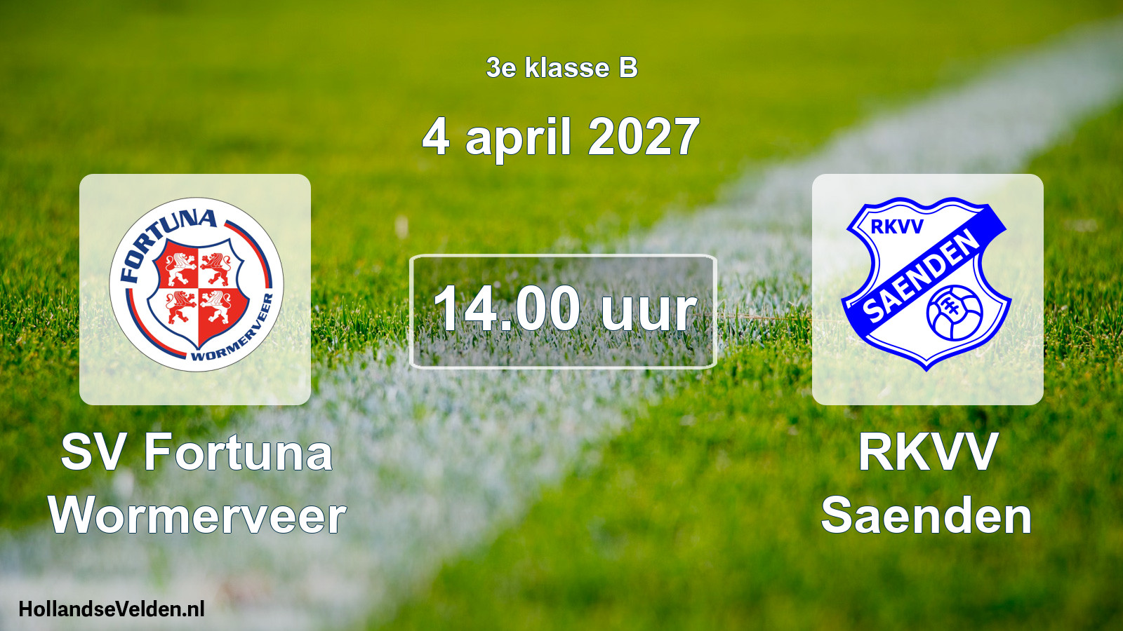 Geplande wedstrijd: SV Fortuna Wormerveer - RKVV Saenden (4 april 2027)
