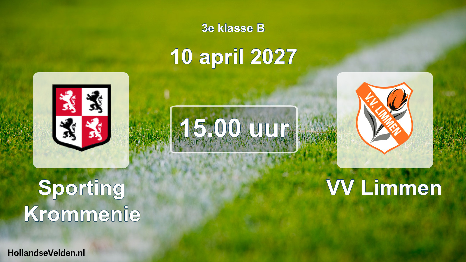 Geplande wedstrijd: Sporting Krommenie - VV Limmen (10 april 2027)