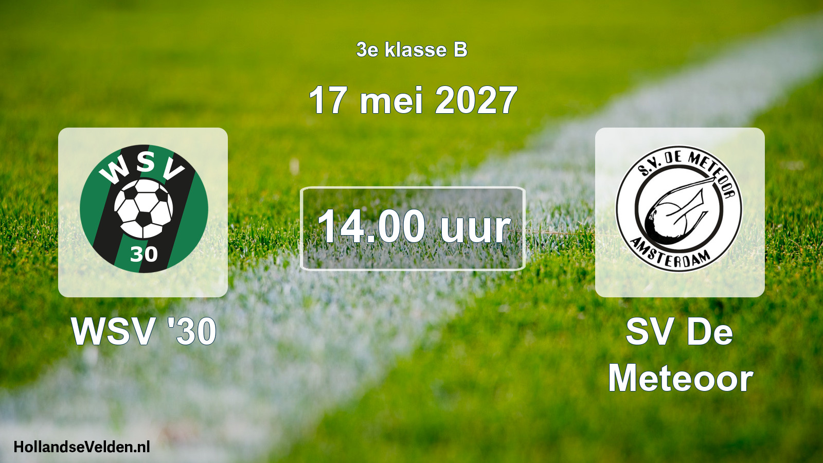 Geplande wedstrijd: WSV '30 - SV De Meteoor (17 mei 2027)