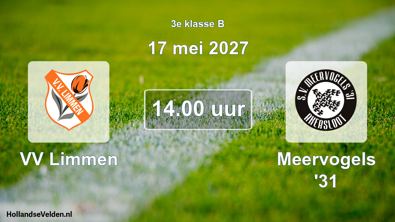 Geplande wedstrijd: VV Limmen - Meervogels '31 (17 mei 2027)