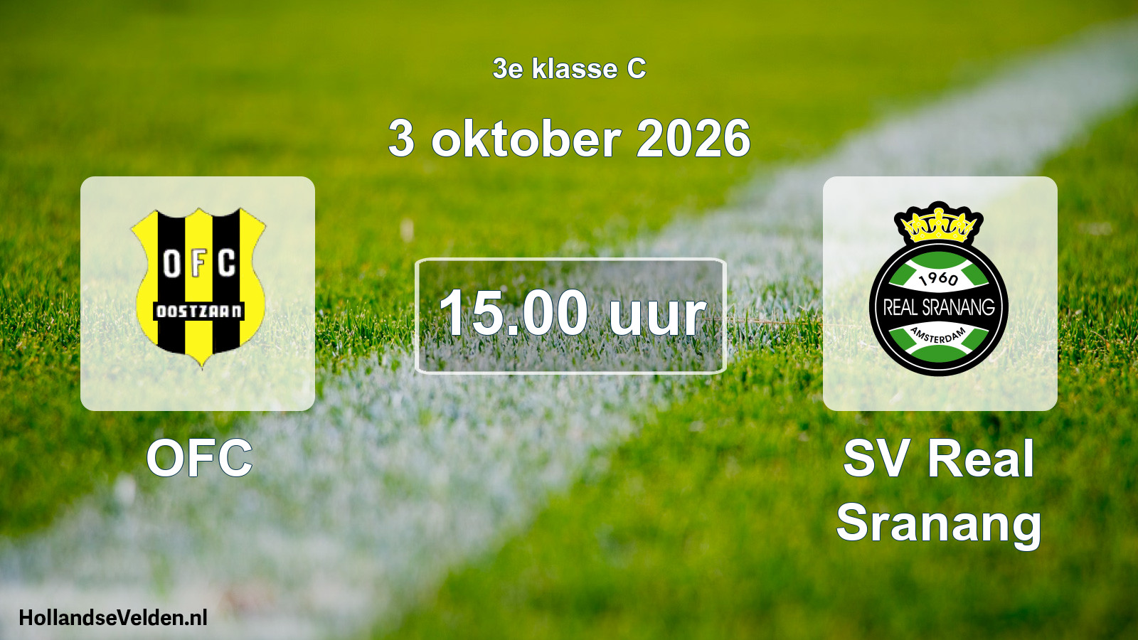 Geplande wedstrijd: OFC - SV Real Sranang (3 oktober 2026)