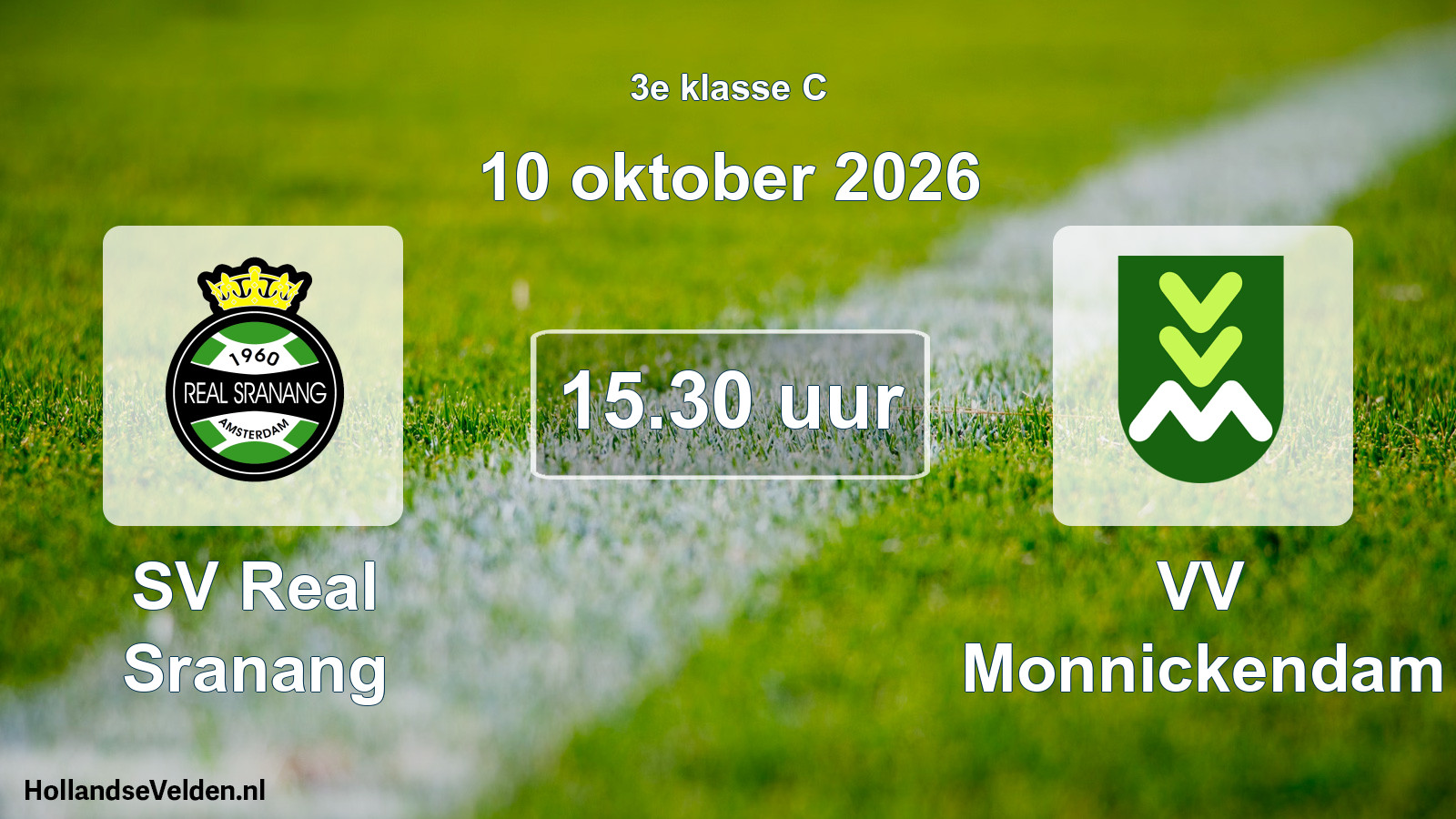 Geplande wedstrijd: SV Real Sranang - VV Monnickendam (10 oktober 2026)