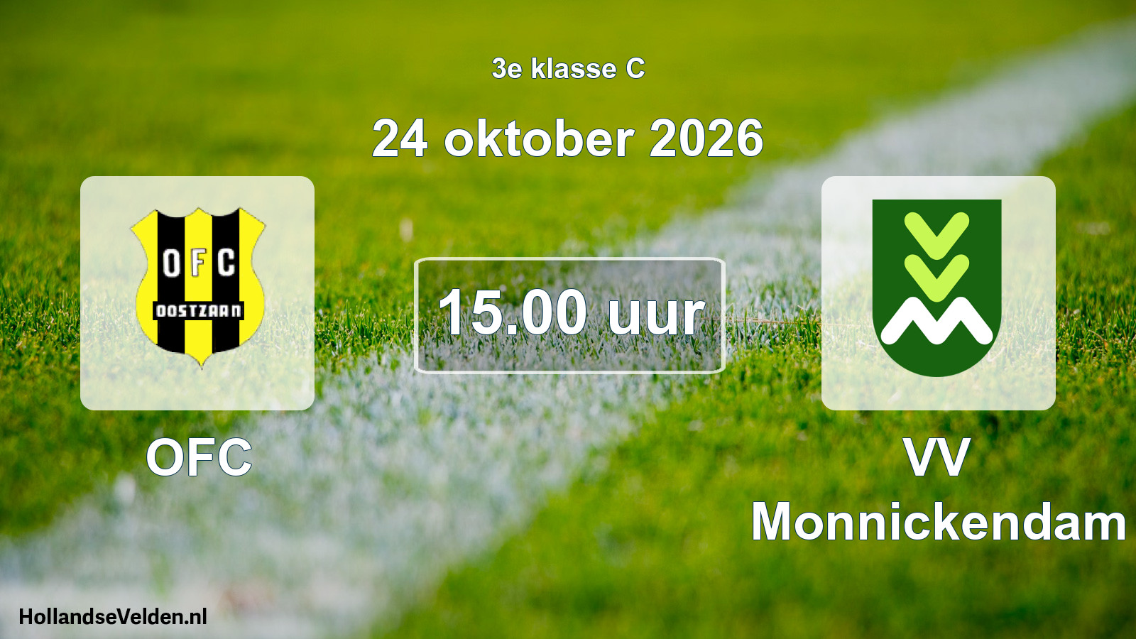 Geplande wedstrijd: OFC - VV Monnickendam (24 oktober 2026)