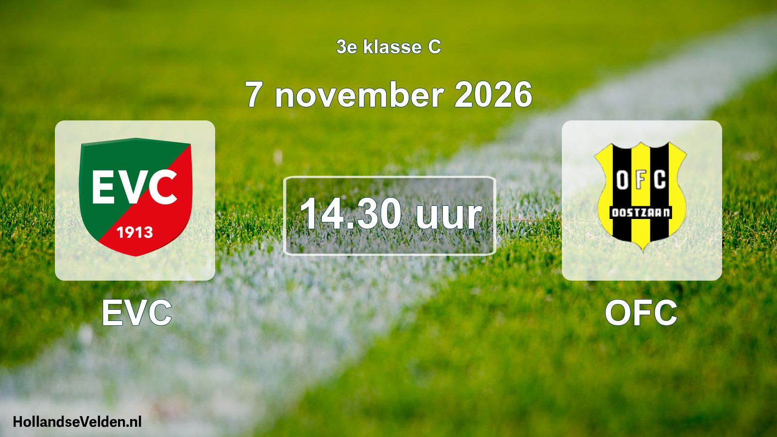 Geplande wedstrijd: EVC - OFC (7 november 2026)