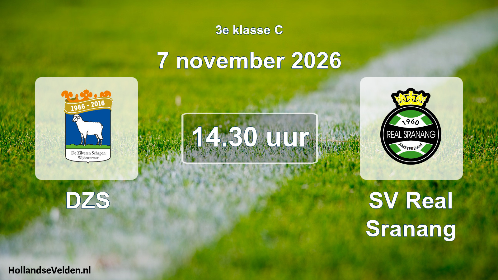 Geplande wedstrijd: DZS - SV Real Sranang (7 november 2026)