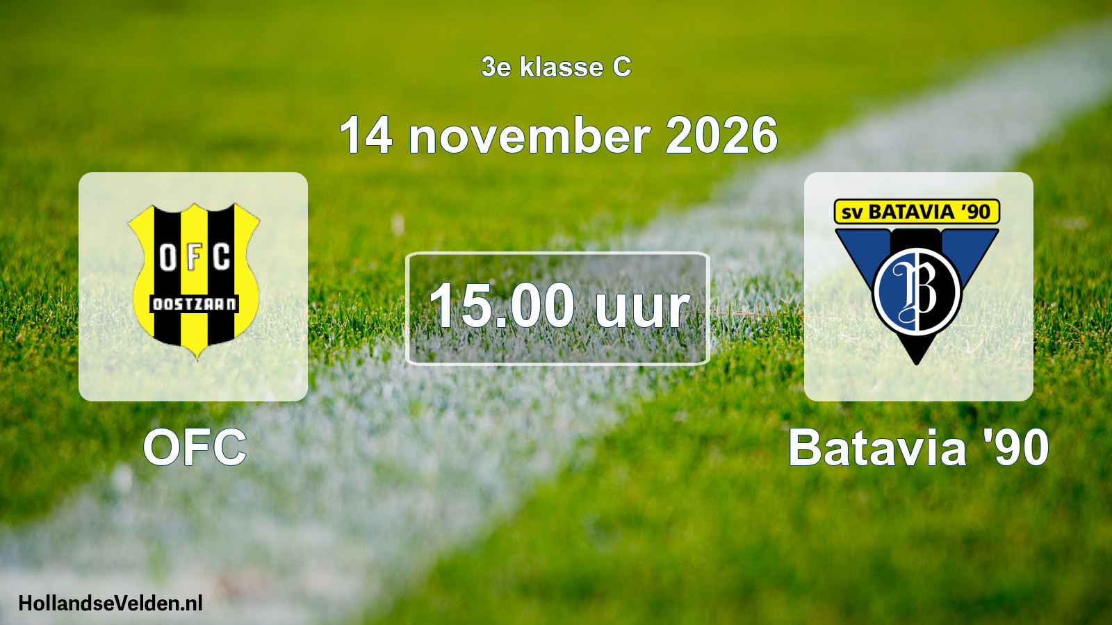 Geplande wedstrijd: OFC - Batavia '90 (14 november 2026)