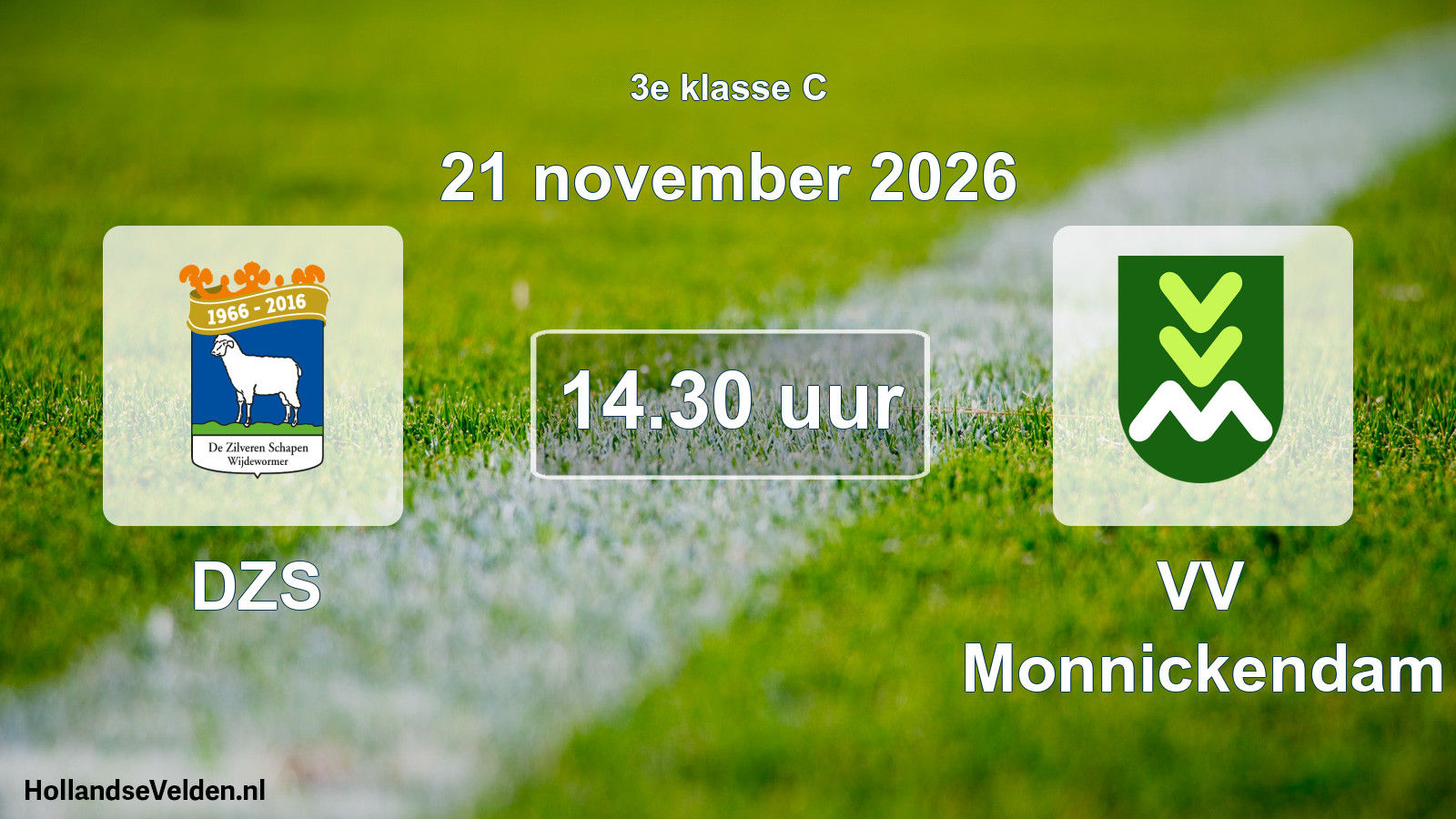 Geplande wedstrijd: DZS - VV Monnickendam (21 november 2026)
