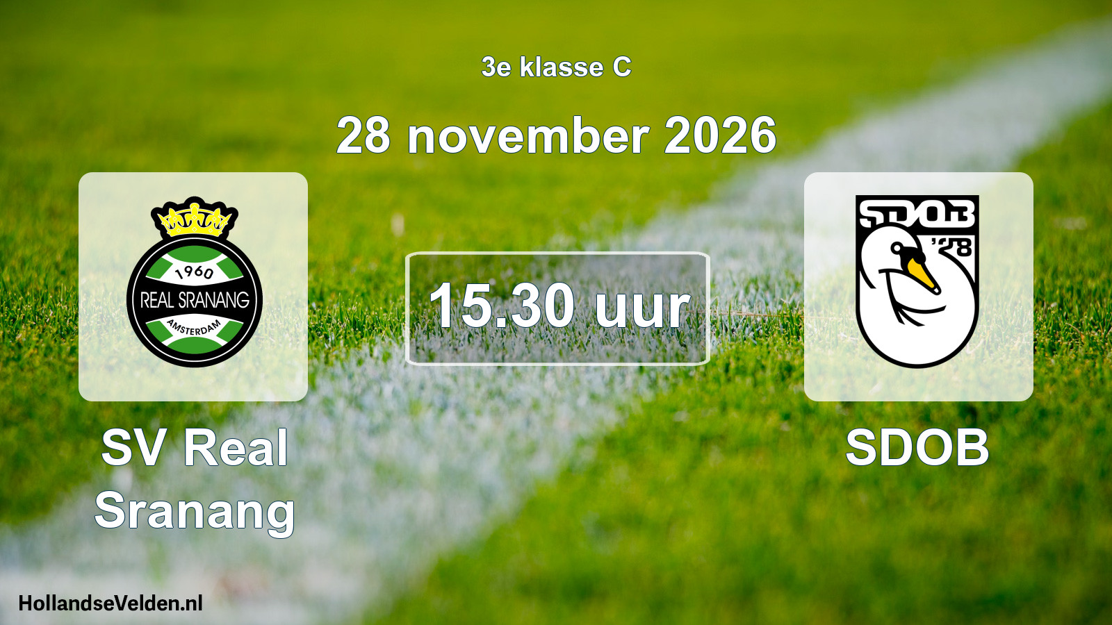 Geplande wedstrijd: SV Real Sranang - SDOB (28 november 2026)