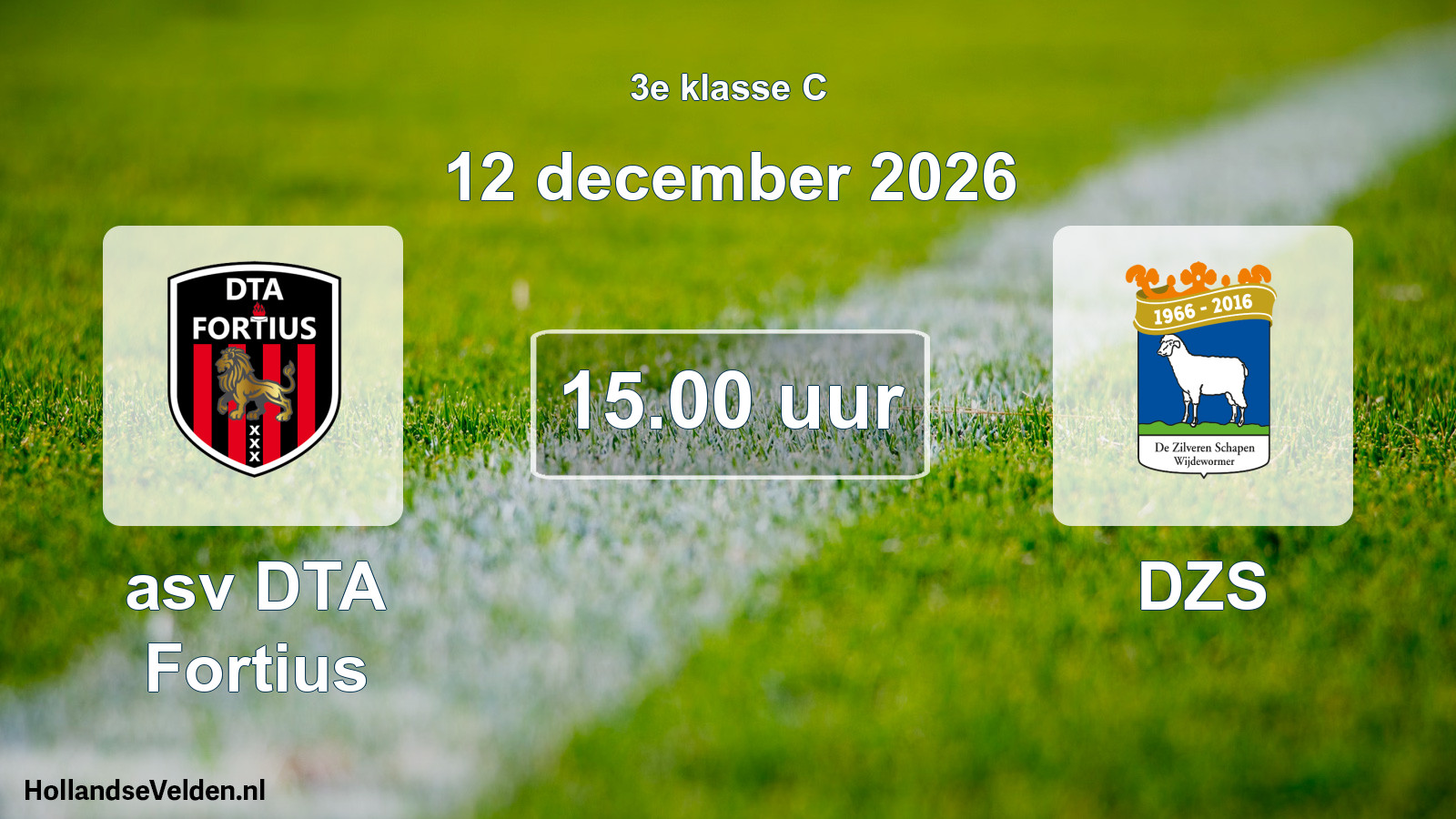 Geplande wedstrijd: asv DTA Fortius - DZS (12 december 2026)