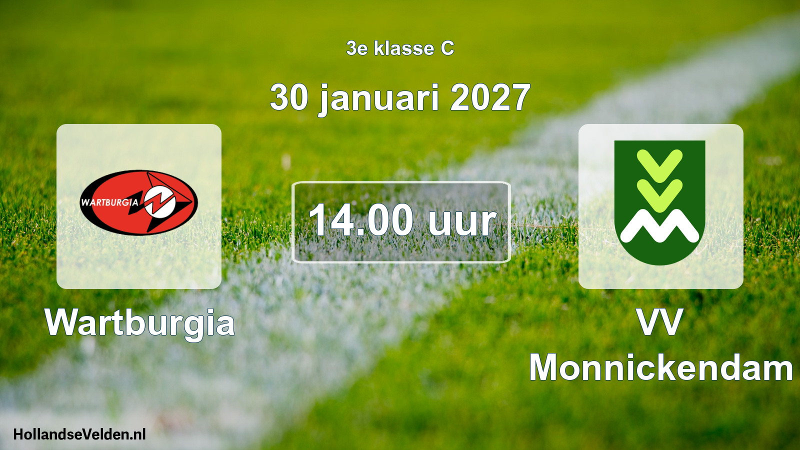 Geplande wedstrijd: Wartburgia - VV Monnickendam (30 januari 2027)
