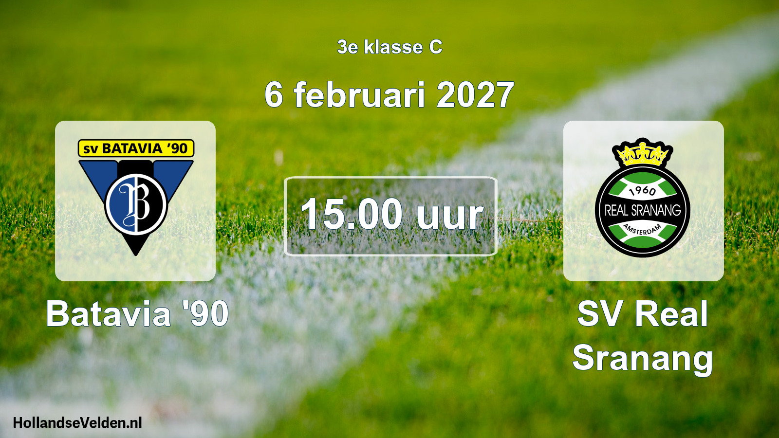 Geplande wedstrijd: Batavia '90 - SV Real Sranang (6 februari 2027)