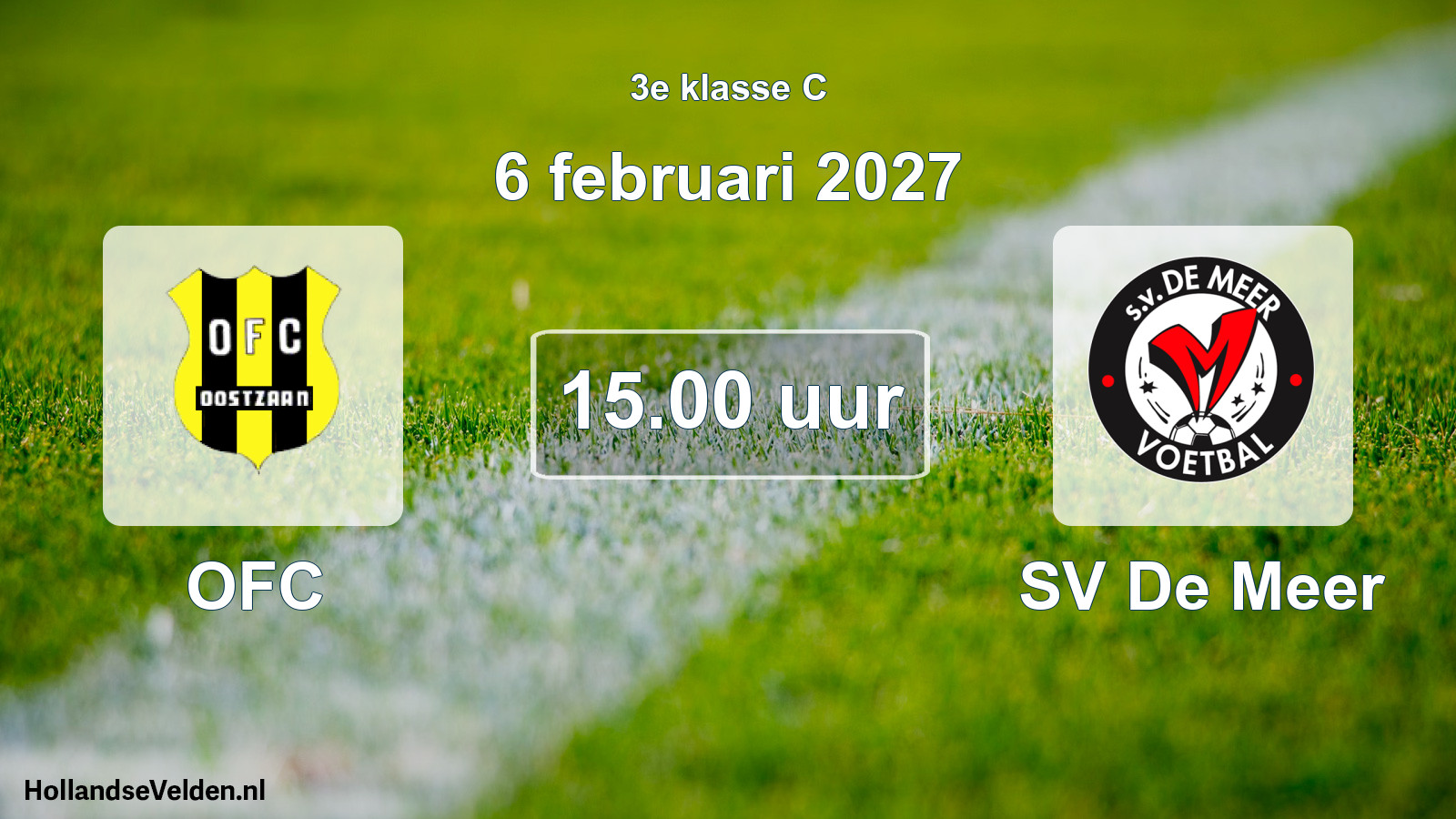 Geplande wedstrijd: OFC - SV De Meer (6 februari 2027)