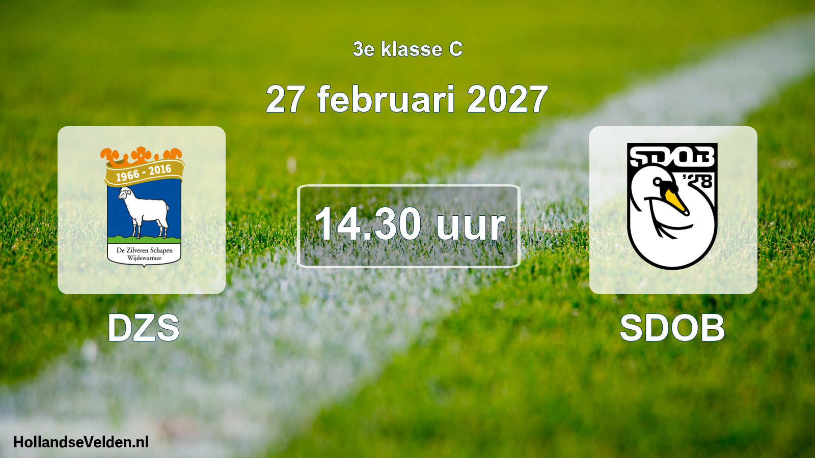 Geplande wedstrijd: DZS - SDOB (27 februari 2027)
