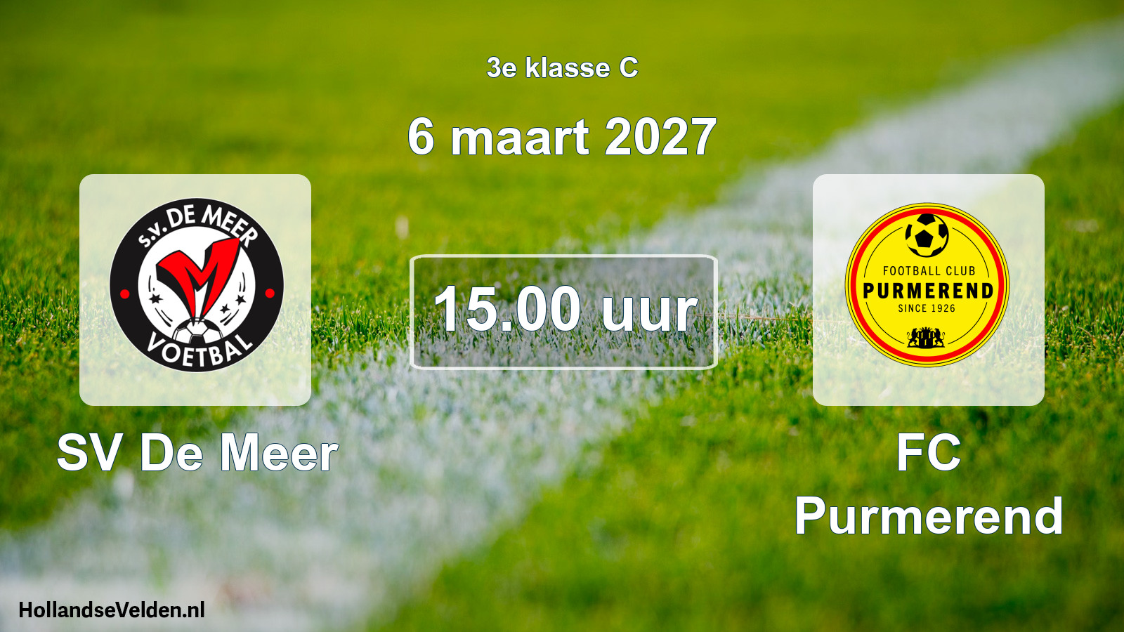 Scheduled Match: SV De Meer - FC Purmerend (6 March 2027)