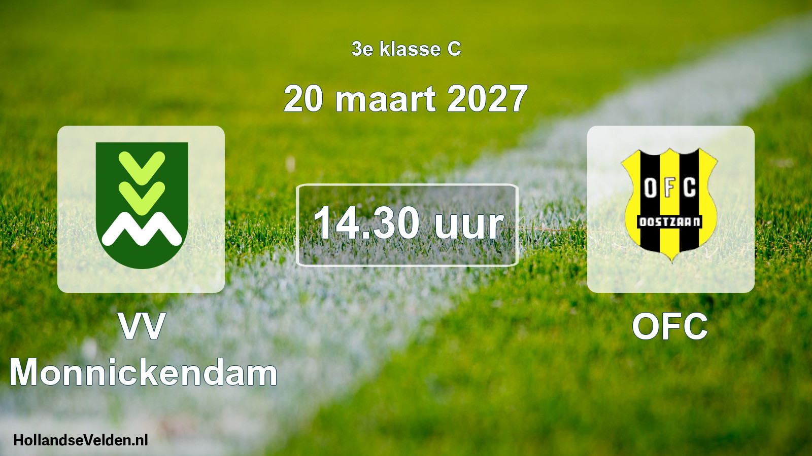 Geplande wedstrijd: VV Monnickendam - OFC (20 maart 2027)