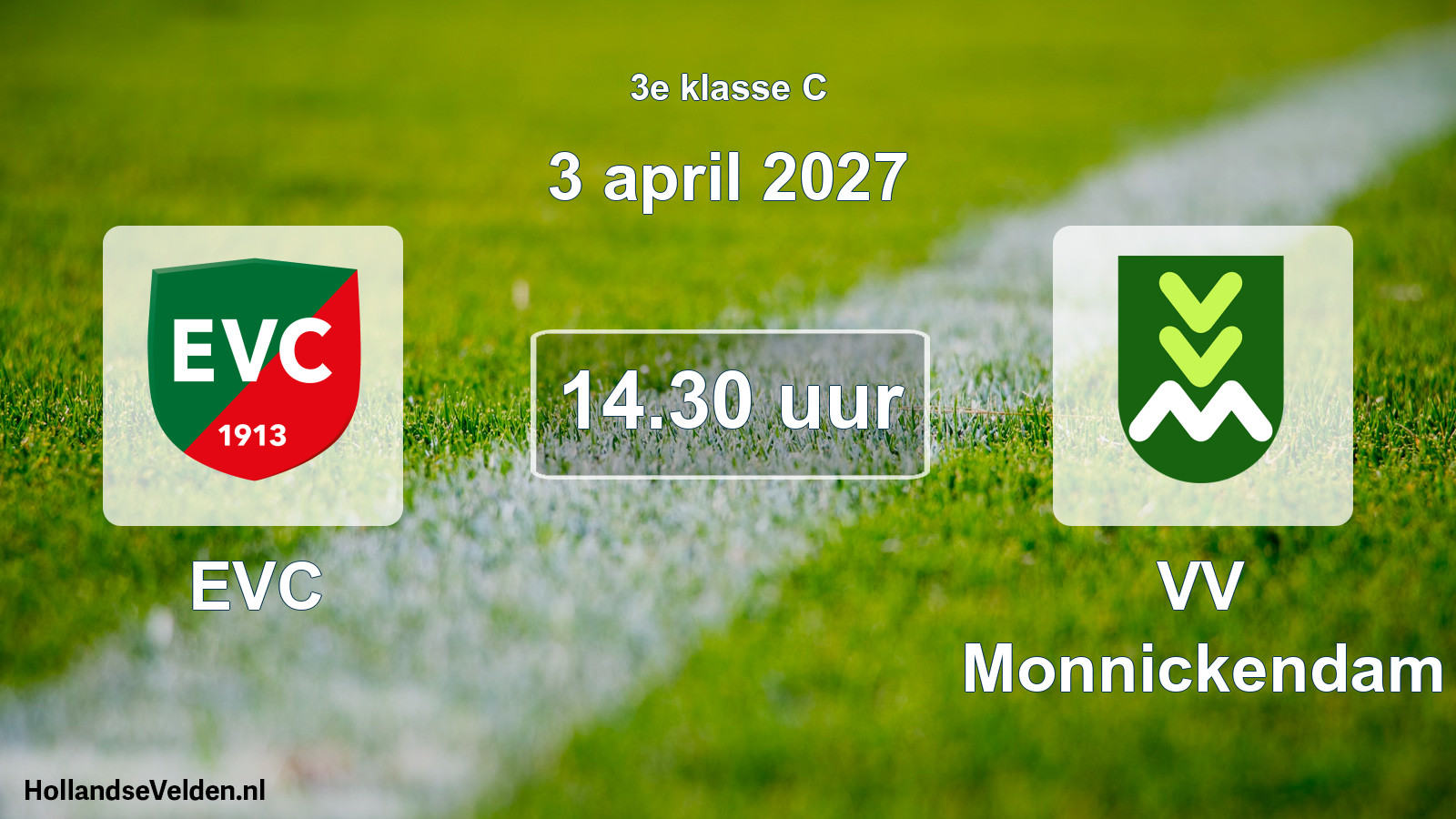 Geplande wedstrijd: EVC - VV Monnickendam (3 april 2027)