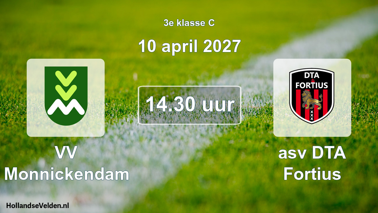 Geplande wedstrijd: VV Monnickendam - asv DTA Fortius (10 april 2027)