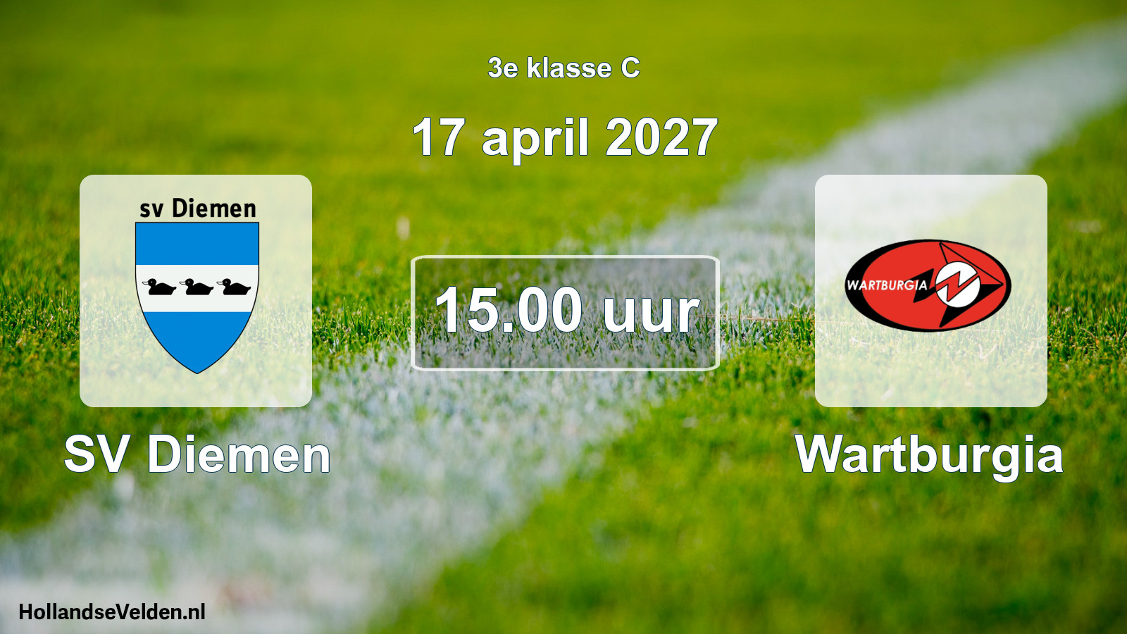 Geplande wedstrijd: SV Diemen - Wartburgia (17 april 2027)