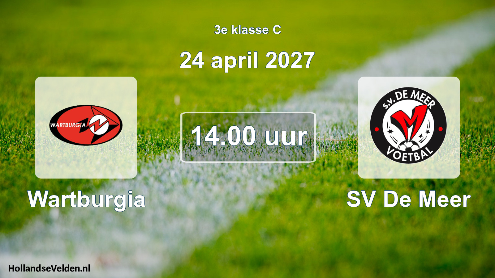 Geplande wedstrijd: Wartburgia - SV De Meer (24 april 2027)