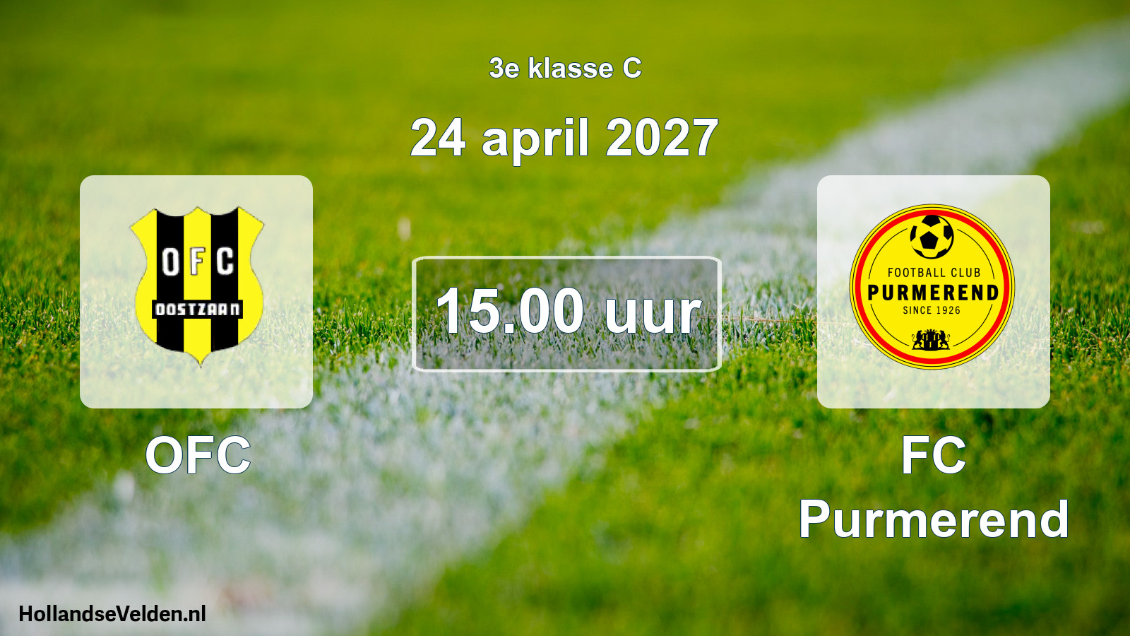 Geplande wedstrijd: OFC - FC Purmerend (24 april 2027)