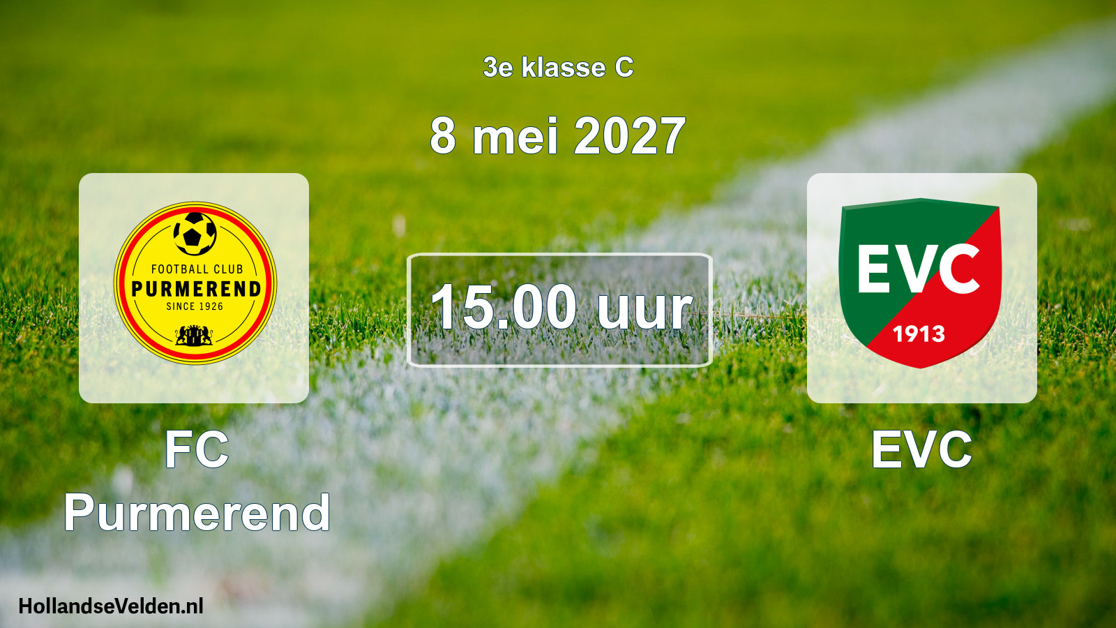 Geplande wedstrijd: FC Purmerend - EVC (8 mei 2027)