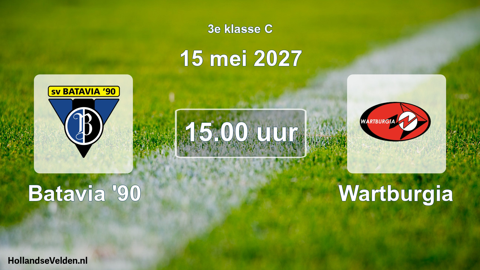 Geplande wedstrijd: Batavia '90 - Wartburgia (15 mei 2027)