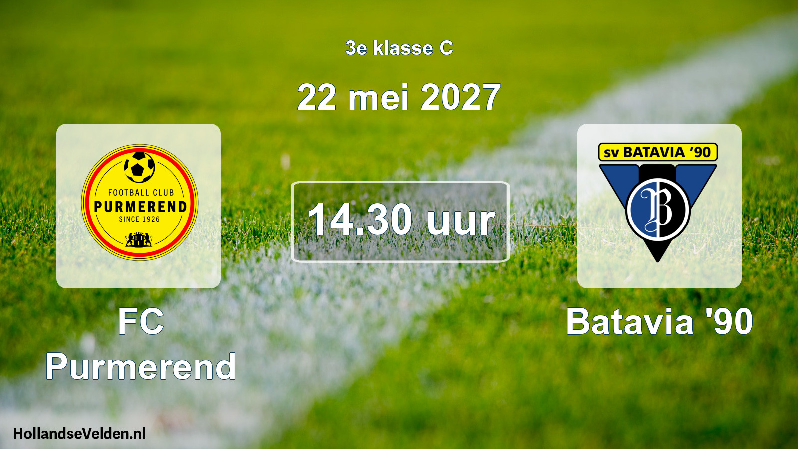 Scheduled Match: FC Purmerend - Batavia '90 (22 May 2027)