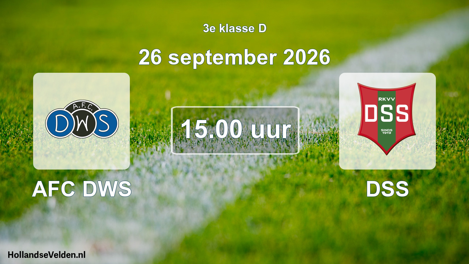 Scheduled Match: AFC DWS - DSS (26 September 2026)