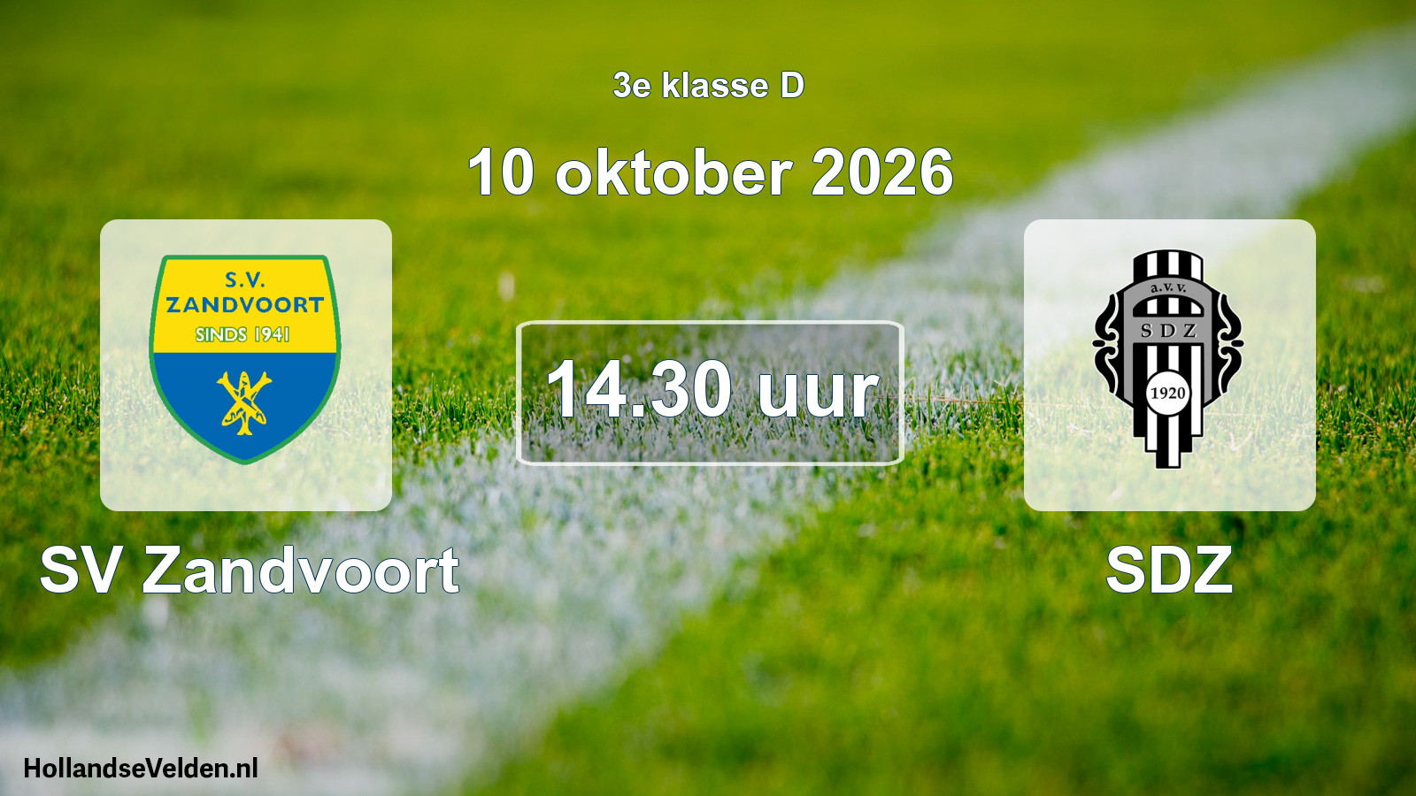 Scheduled Match: SV Zandvoort - SDZ (10 October 2026)