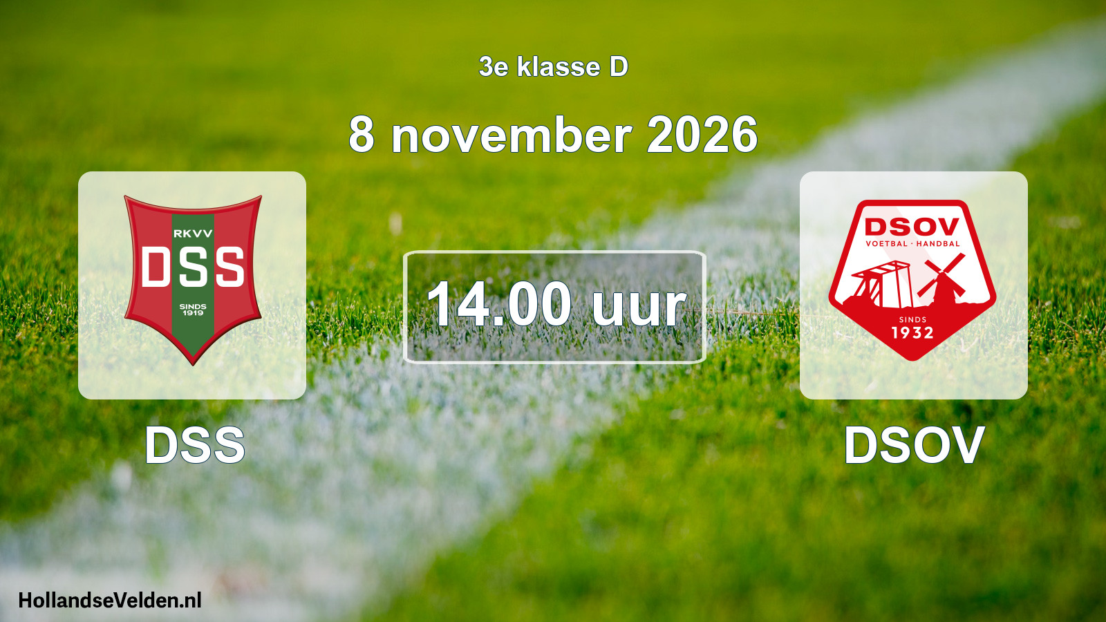 Geplande wedstrijd: DSS - DSOV (8 november 2026)